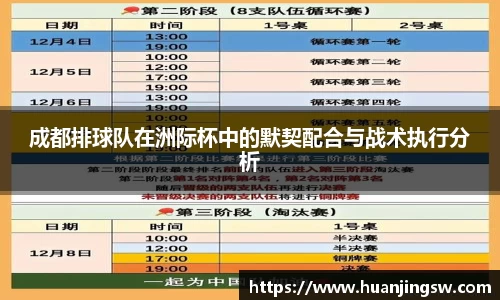 成都排球队在洲际杯中的默契配合与战术执行分析